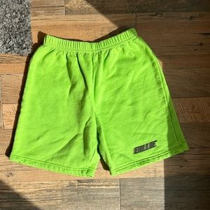 COPY - Lime green BILLIE EILISH shorts